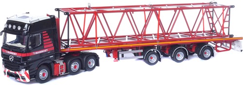 Mammoet MB Actros2 6x2 + 3 Axle Flatbed + Boom Kobelco-3