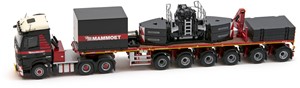 Mammoet MB Arocs 6x4 + 6 axle ballast trailer + crane Mammoet