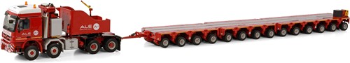 Kibri 13566 MB Scheuerle 4 Essieux – 1:87, Mercedes Transporter, Vintage Sous Blister