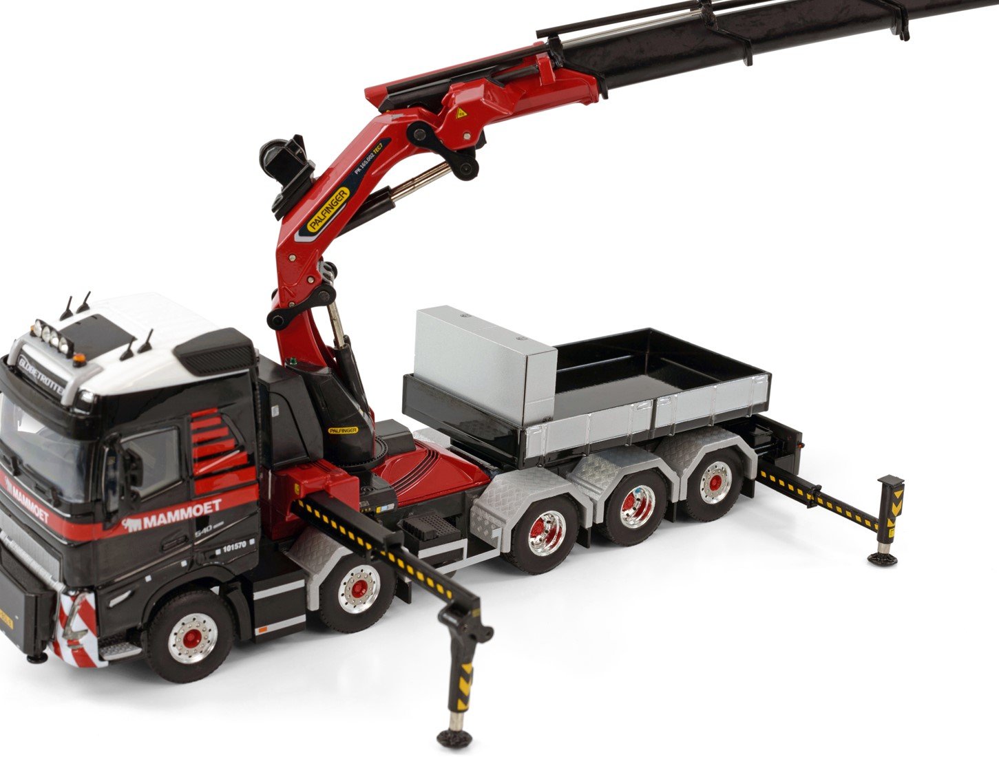 日本販売WSI 1/50 Volvo FH4 SC 10x4 RIGED FLATBED Fassi 1300 + Jib -Boekestijn- トラック クレーン 2483 建設車両、作業車