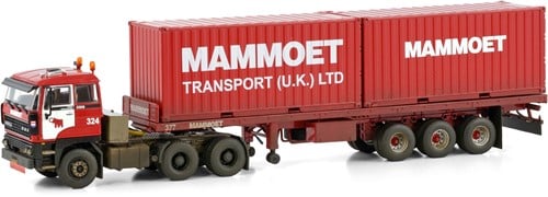 Mammoet DAF 3300 6x4 with 3 axle flat classic trailer + 2x 20ft containers -3