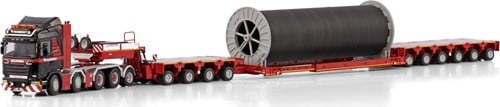 Mammoet Scania R streamline highline 8x4 add on axle with 4 bed 6 trailer + cable reel 