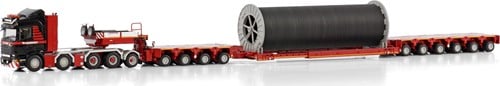 Mammoet Scania R streamline highline 8x4 add on axle with 4 bed 6 trailer + cable reel -3