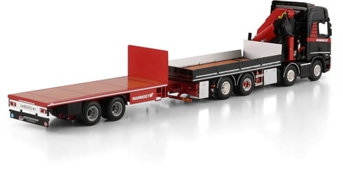 Mammoet Scania R Highline 8x2 + load crane with 2 mid axle flatbed trailer-2