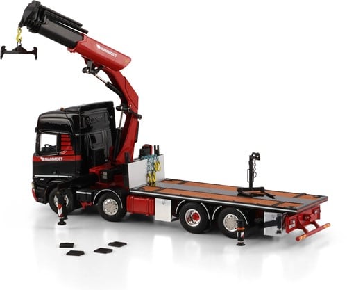 Mammoet Scania R Highline 8x2 + load crane with 2 mid axle flatbed trailer-3