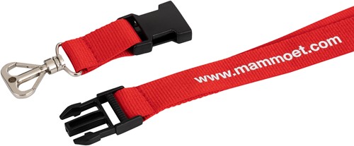 Mammoet lanyard met custom karabijnhaak