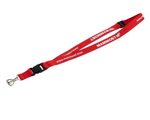 Mammoet Lanyard met custom karabijnhaak