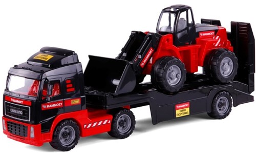 Mammoet LKW mit Bagger-2