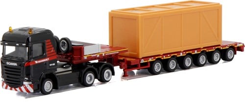 Mammoet Scania Streamline 6x4 Semi Low Loader 6 axle + wooden box-2