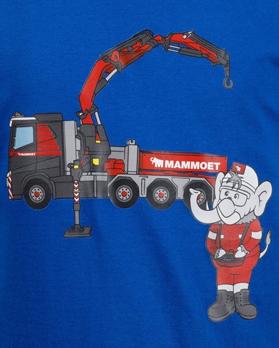 Mambo T-shirt autolaadkraan blauw-2